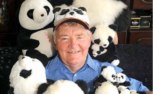 Malcolm ’Mick’ Graham shows off part of his Panda collection. Malcolm ’Mick’ Graham shows off part of his Panda collection.